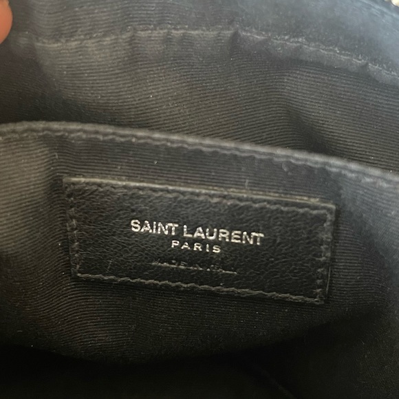 Authentic ( YSL) Saint Laurent Lou Camera Bag, Leather Small Black Crossbody - Picture 14 of 16